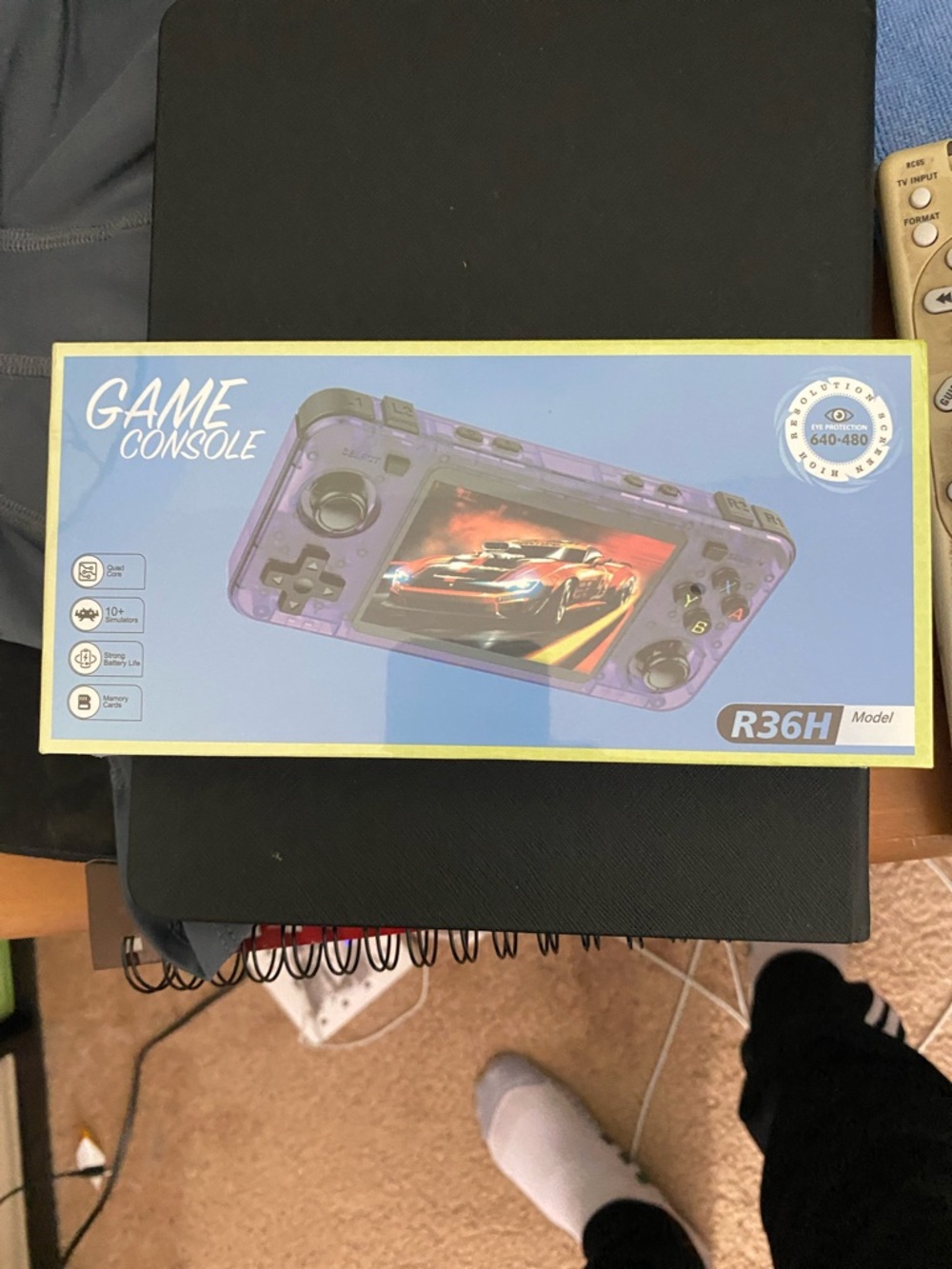R36H Blue Handheld Game Console - Portable Gaming